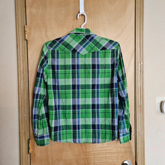 Ditch Plains Plaid Shirt L  Snap Button - Picture 7 of 10
